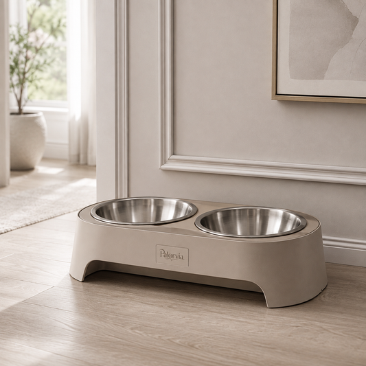 Palorvia™ GentleGlow Stainless Steel Pet Feeding Bowl Set